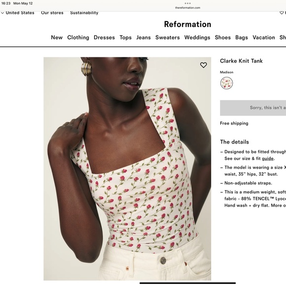Reformation Clarke Knit Tank (NWT) - Picture 2 of 3